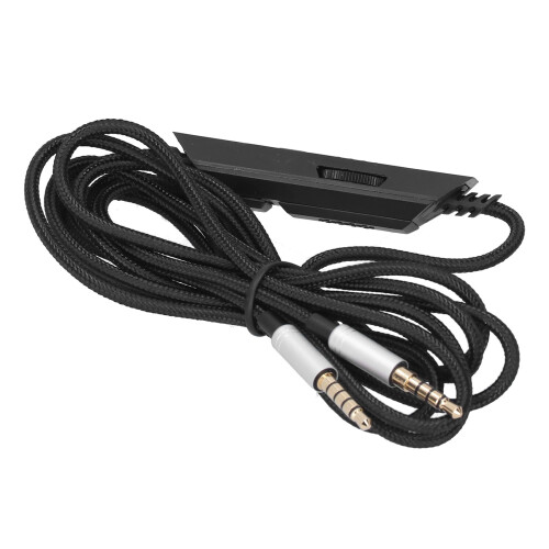 Noise Reduction Braided Aux Cable With Microphone, Twisted Pair Design Replacement Cord For HyperX Cloud And Logitech Astro Headsets 1