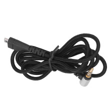 Durable Nylon Braided Audio Cable With Enhanced Bass Performance And Right Angle Plug For Steelseries Headsets Featuring In Line Remote Control And