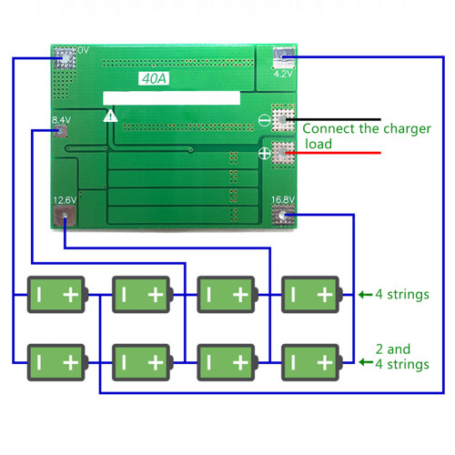 4S40A Μονάδα προστασίας μπαταρίας λιθίου For18650Cell Πακέτα λεπτής κατασκευής και 1