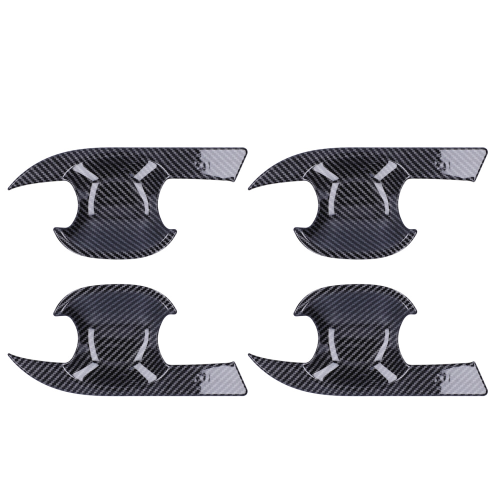 Rav4 Door Cup Cover Trim Durable Abs Carbon Fiber Design 7901378887800