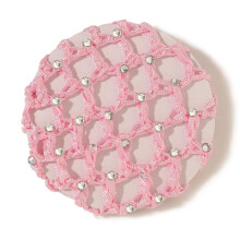Dance Hair Net 6 Pack Handmade Crochet Ballet Bun Cover with Floral Pins for Secure Performance