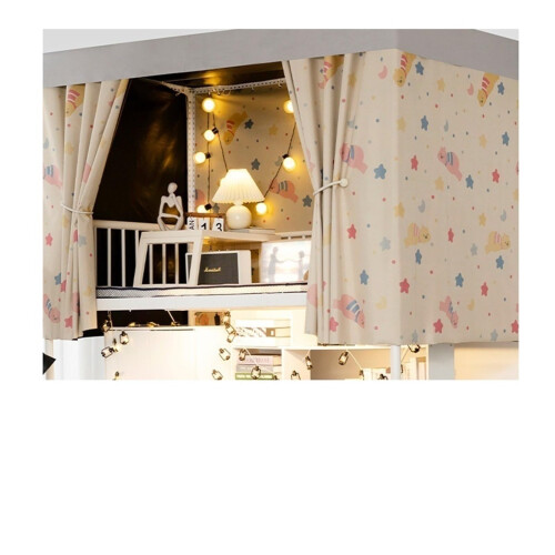 Bunk Bed Curtains Mounted Canopy For Upper Bunk Bed Color 4 Dustproof