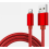 Braided Fast Charger Cable USB to lighting 1m Red 1