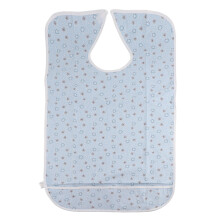 Eating Apron for Elderly Use, Reusable Adult Bib with Waterproof Surface, Clothing Protector Featuring Adjustable Comfort Design, Washable Crumb