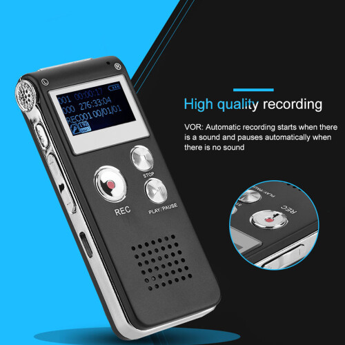 MP3 Player Function Digital Voice Recorder With Adjustable Recording Gain, Simple Operation Recorder Featuring Noise Reduction Technology For 2