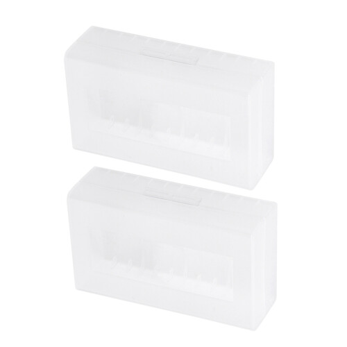 Light Weight Battery Box Clear Plastic Case Eco-Friendly Battery Storage 2PCS Compact Battery Container For Daily Use 2