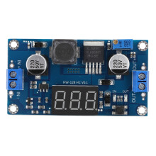 DC-DC Buck-konvertermodul Spændingsregulator Digitalt voltmeter Display Justerbar udgangsspænding Termisk nedlukning Softstart Høj