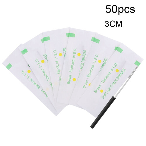 Microblading Needles50Pieces εργαλεία μακιγιάζ από ανοξείδωτο χάλυβα μίας χρήσης με ακτίνα