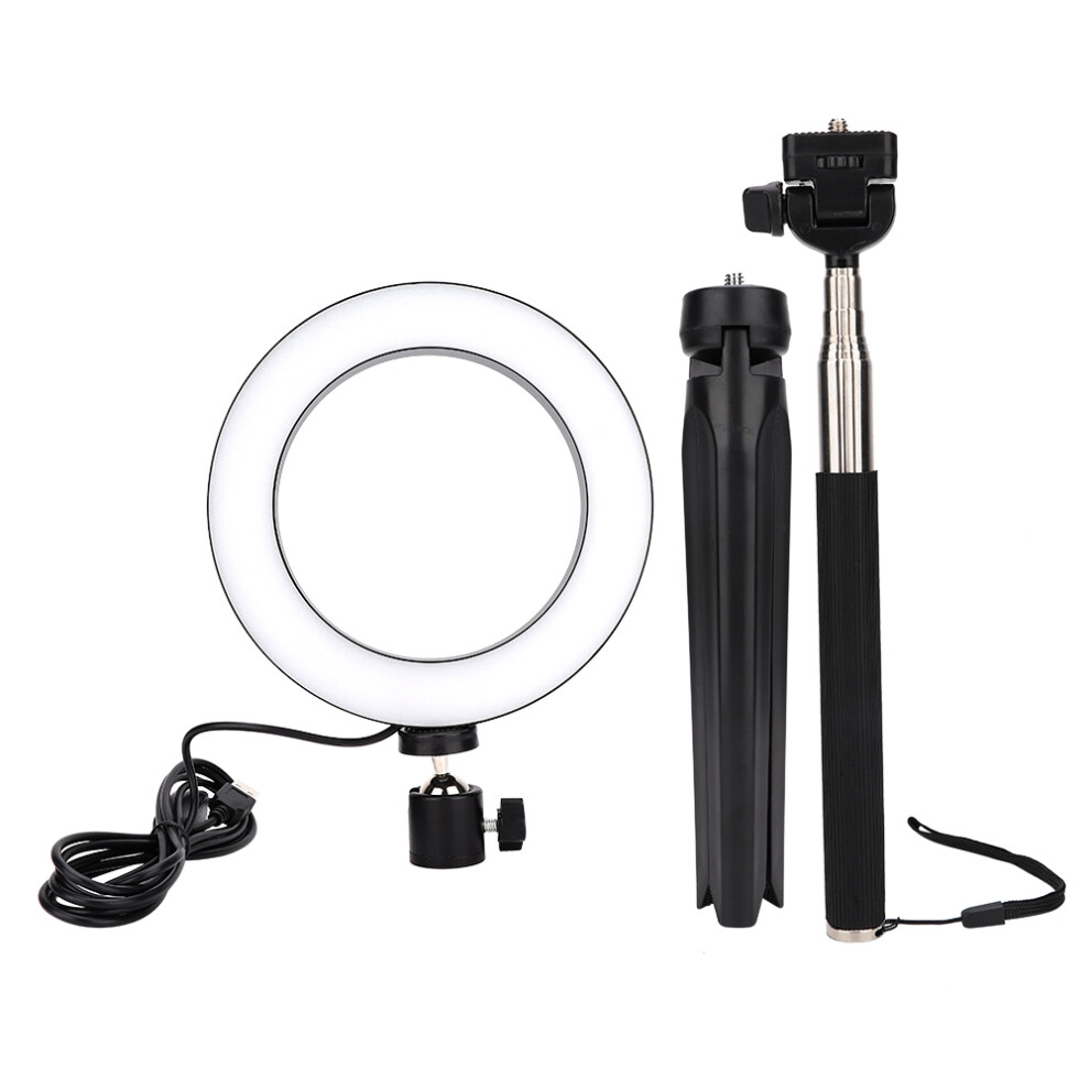 Light Adjustable Brightness Led Ring With Three Modes, Usb Powered Compact And Portable Design For Video Conference Ing Live Streaming