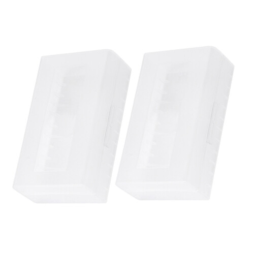 Light Weight Battery Box Clear Plastic Case Eco-Friendly Battery Storage 2PCS Compact Battery Container For Daily Use 1