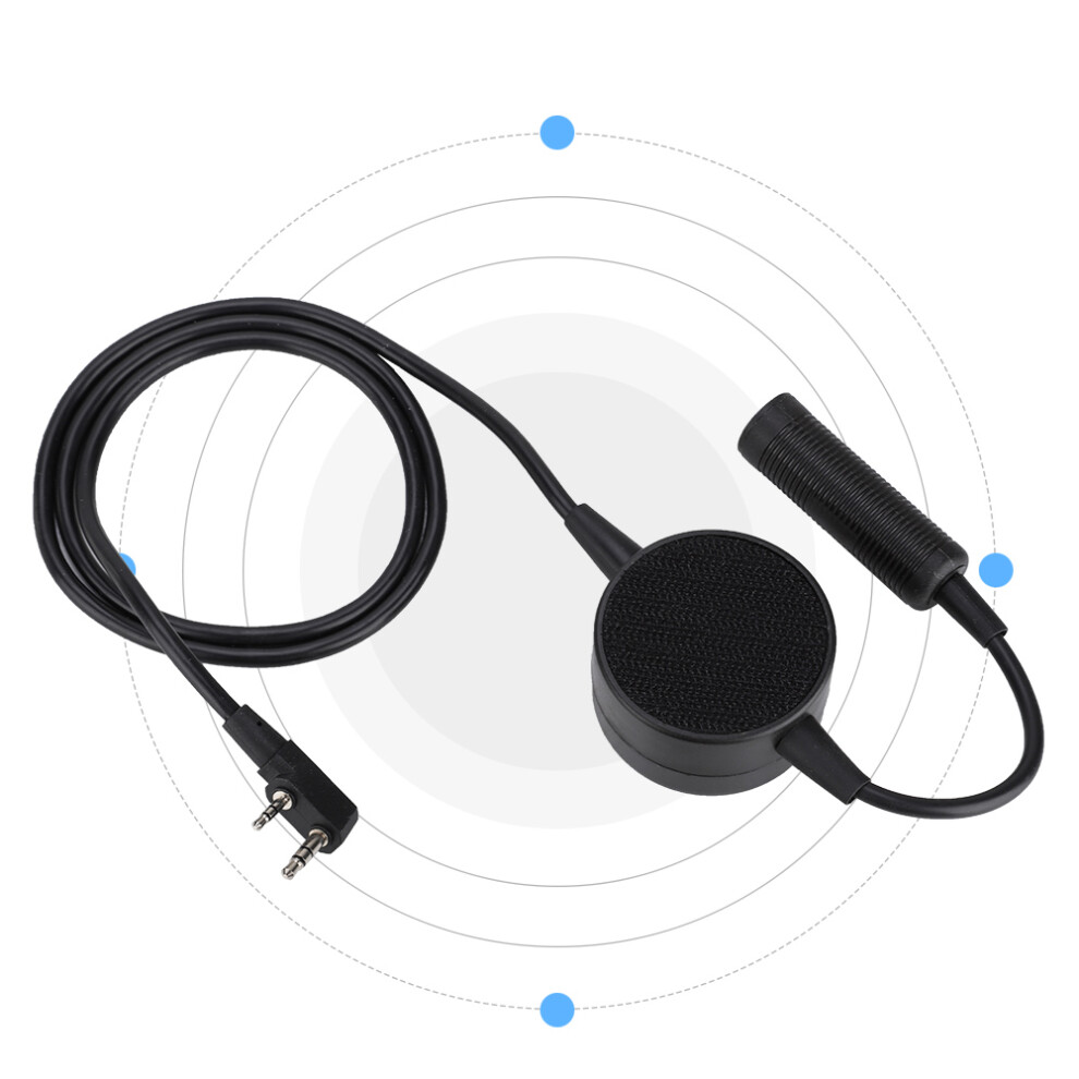 Waterproof Ptt Headset Microphone For Walkie Talkie, Black 5091383077906