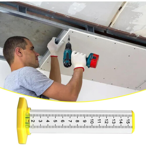 Construction Level Ruler With Magnetic Base  Ceiling Leveling And Height Marking Gauge, DoubleUse Precision Tool 1