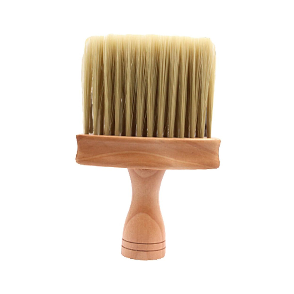 Barber Neck Duster Brush with Ergonomic Wooden Handle for Precise Hair Salon Cleaning and Home Use