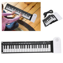 Portable 49-Key Electric Folding Digital Piano with USB Rechargeable Battery