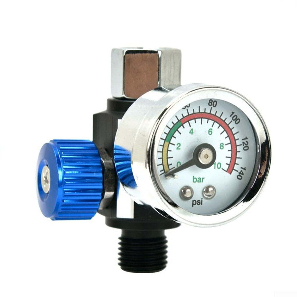 Oil Water Trap Filter Inline With Air Regulator Gauge For Pneumatic Tools And Airbrush Applications 9187378806210