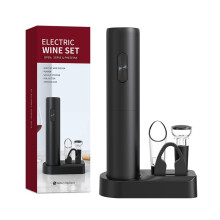 Electric Wine Opener Set with Foil Cutter, Aerator and Vacuum Stopper – Battery Operated