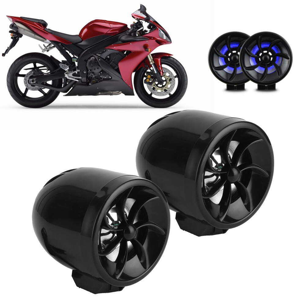 Universal 12V Motorcycle Speaker With Led Enhanced Audio Blue 7641378898863