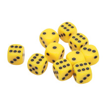 Dado a sei facce da 16 mm giallo, 30 pezzi resistenti — Perfetti per giochi da tavolo