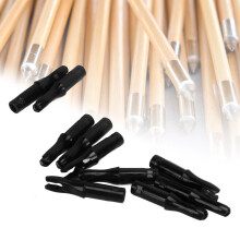 Frecce nere robuste da 100 pezzi, adatte per aste in carbonio da 6,2mm