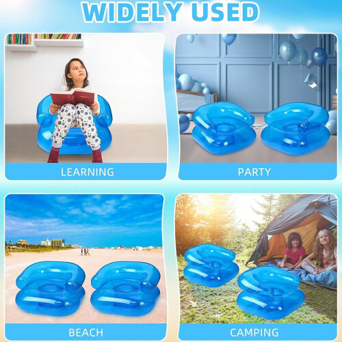 Pool Float Inflatable Chair with Comfortable Seating, Bright Colors, Durable Vinyl for Beach and Pool 2