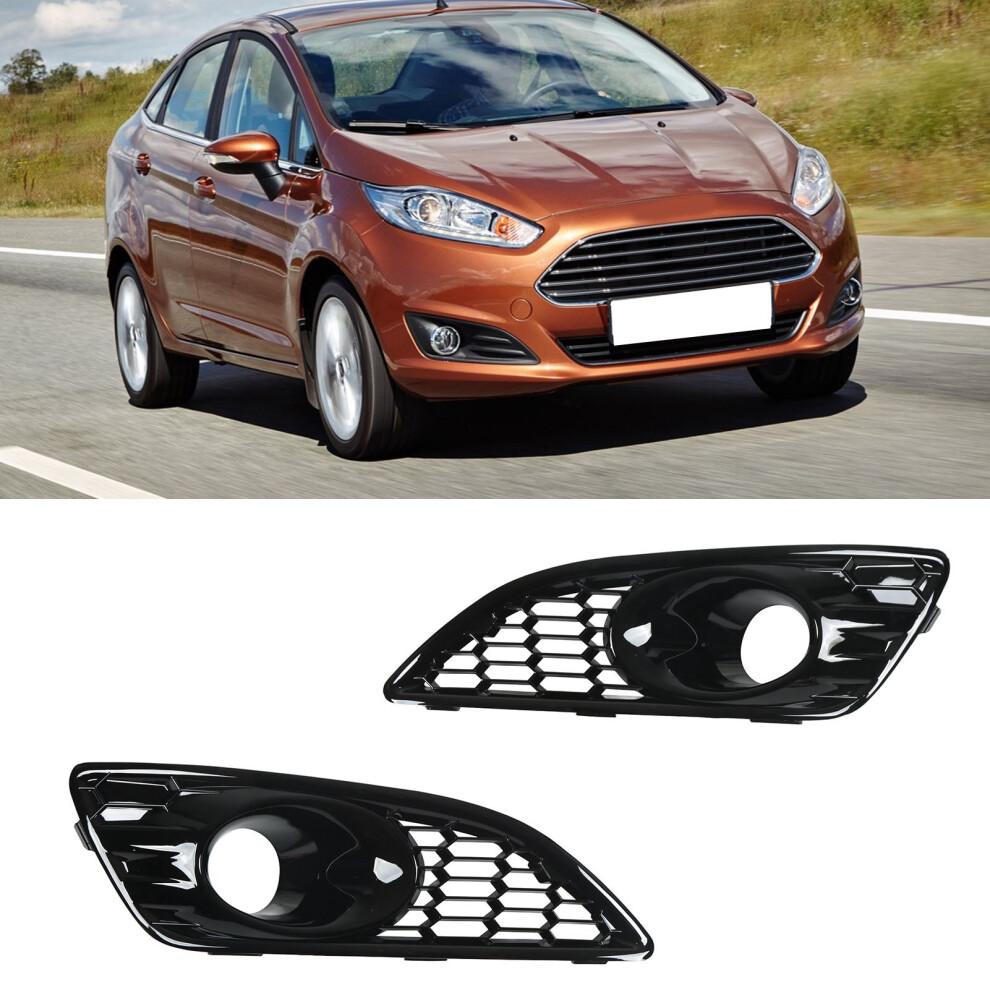 Front Bumper Fog Grille Cover For Ford Fiesta Ja8 2013-2017 Light/Black 7661375178591