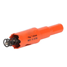 Broca para sierra de corona bimetálica de 45/64 pulg. (18 mm) plateada