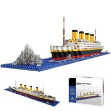 Titanic Ship Model Building Block Set, 1860 Pieces Micro Small Bricks Titanic Cruise Ship MOC Boat Building Kit, Micro Mini Bricks Kit Toys for Kids