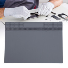 Silicone-Reparaturmatte 350x250x4mm hitzbeständig grau zum Löten
