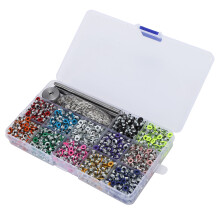 Flat Metal Eyelet Rivet Accessories for Fabric Silver Finish 10mm with Punch