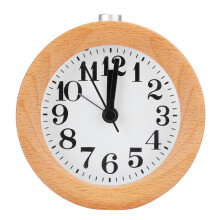 Snooze Button Non Ticking Silent Alarm Clock Battery Operated Wood Analog Night Light Function Modern Design Twist Portable Design Classic Design