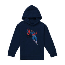 (12-13 Years, Navy) Captain America Childrens/Kids Sam Wilson Doodle Pull Over Hoodie