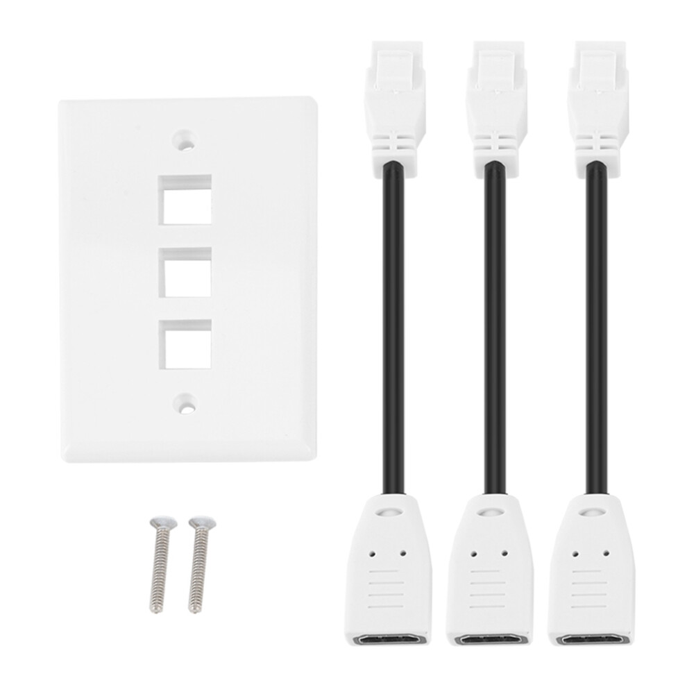 Snap-In Construction Hdmi Keystone Jack Coupler Female To Female Adapter High Speed Connector Support 4K@60Hz Compatible With Standard Keystone Wall 9138057066128