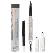 Long Lasting Finish Waterproof Brow Pencil, Double Ended With Brush And Refillable Design For Precisely Fill In Brows, Triangular Shape Ensures Stru