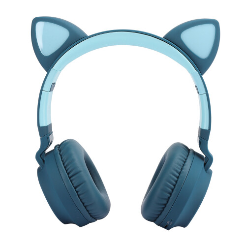 Ασύρματα ακουστικά Bluetooth με χαριτωμένα αυτιά γατούλας, φωτισμό LED με έλεγχο 1