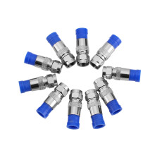 Adattatore connettore dritto RG6 Coassiale Sistema Quad Sealed Connettore in lega resistente alla corrosione Alloggiamento connettore placcato oro