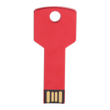 Modieus vormgegeven USB-flashdrive in de vorm van een metalen sleutel, snelle gegevensoverdracht, betrouwbare en veilige opslag, plug-and-play,