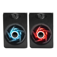 Colorful Rgb Lights Computer Speakers, Touch Control Lighting With Enhanced Clear Stereo Sound Full Range Speaker Usb Powered Plug And Play For Laptop
