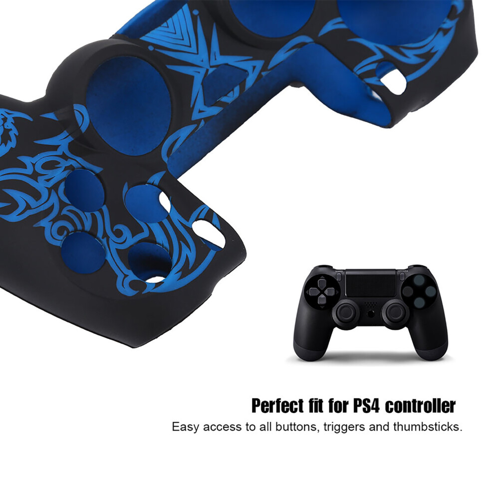 Game Controller Skin For Ps4, Full Coverage Silicone Cover Protector With Non-Slip Surface, Improved Grip Feeling Fadeless Design For Ps4 Slim Pro Wir 9176269419912