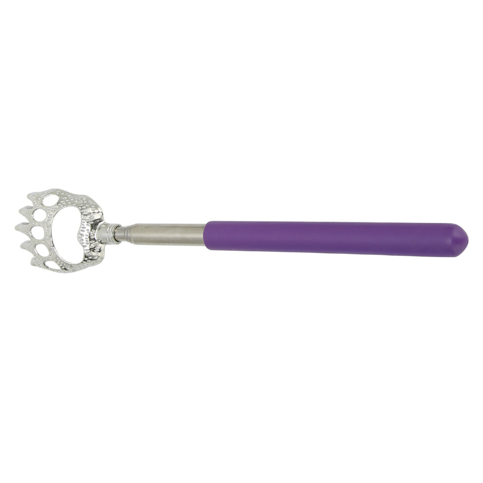 Telescoping Stainless Steel Back Scratcher & Massager Household Purple