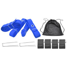 Outdoor Volleyball Boundaries Line Blue With Ground Nails Court Webbing Marker For Sand Or Grass Backyard