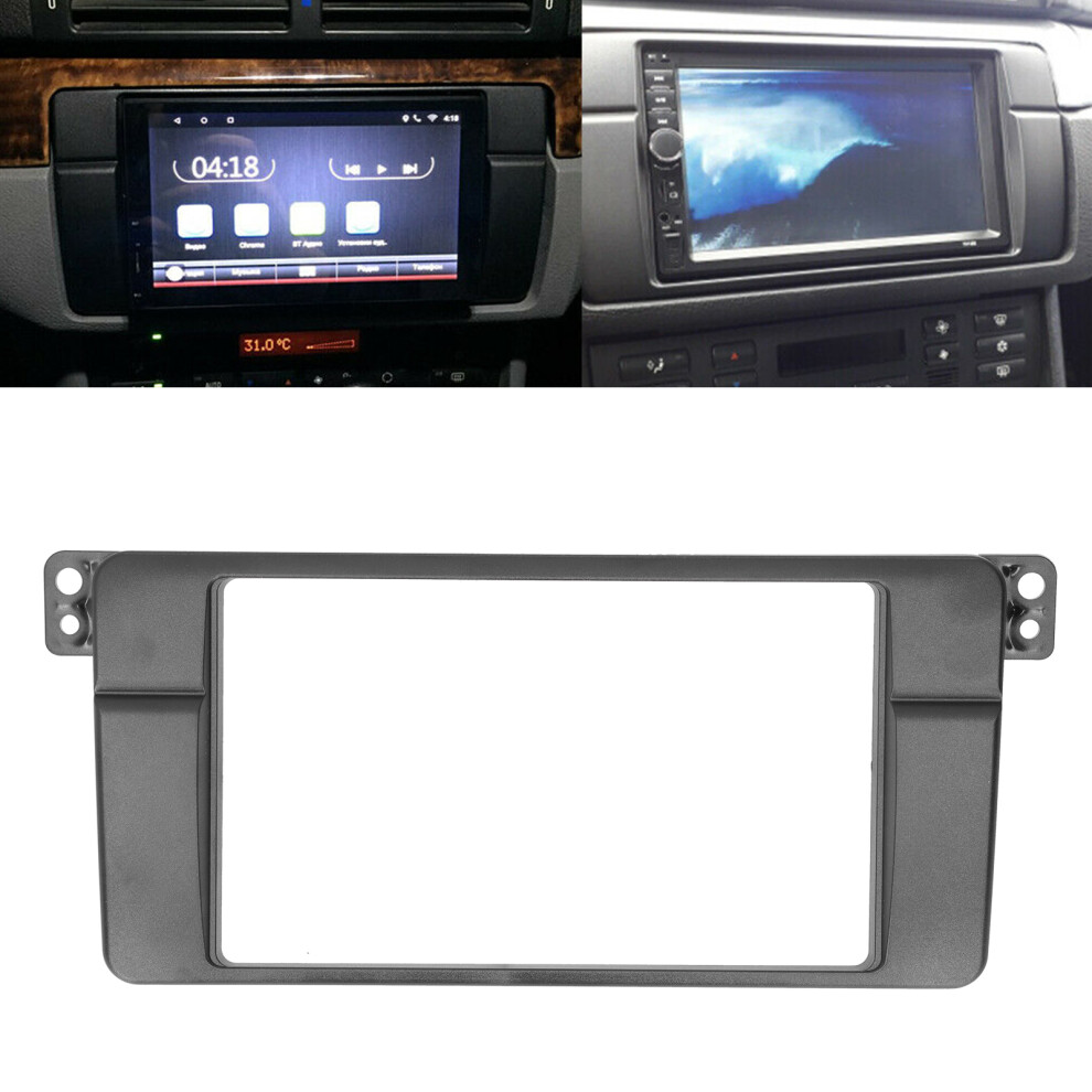2 Din Car Stereo Frame Fits 3-Series E46 1998-2005 Dash Bezel Panel 6951378913642