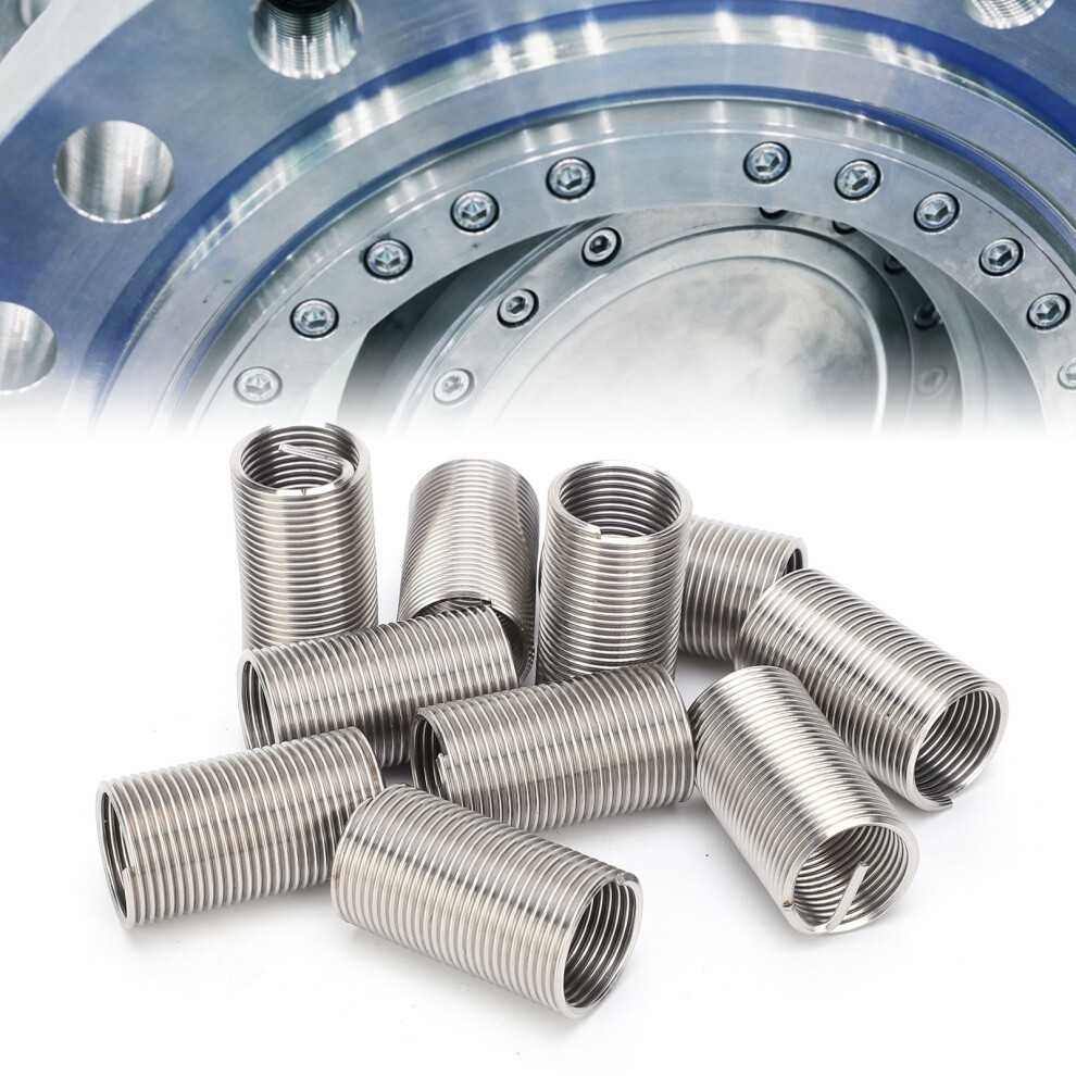 Thread Inserts M16x1.5 Stainless Steel 10Pcs Repair Nut Fastener Wire Tool 3161378916816