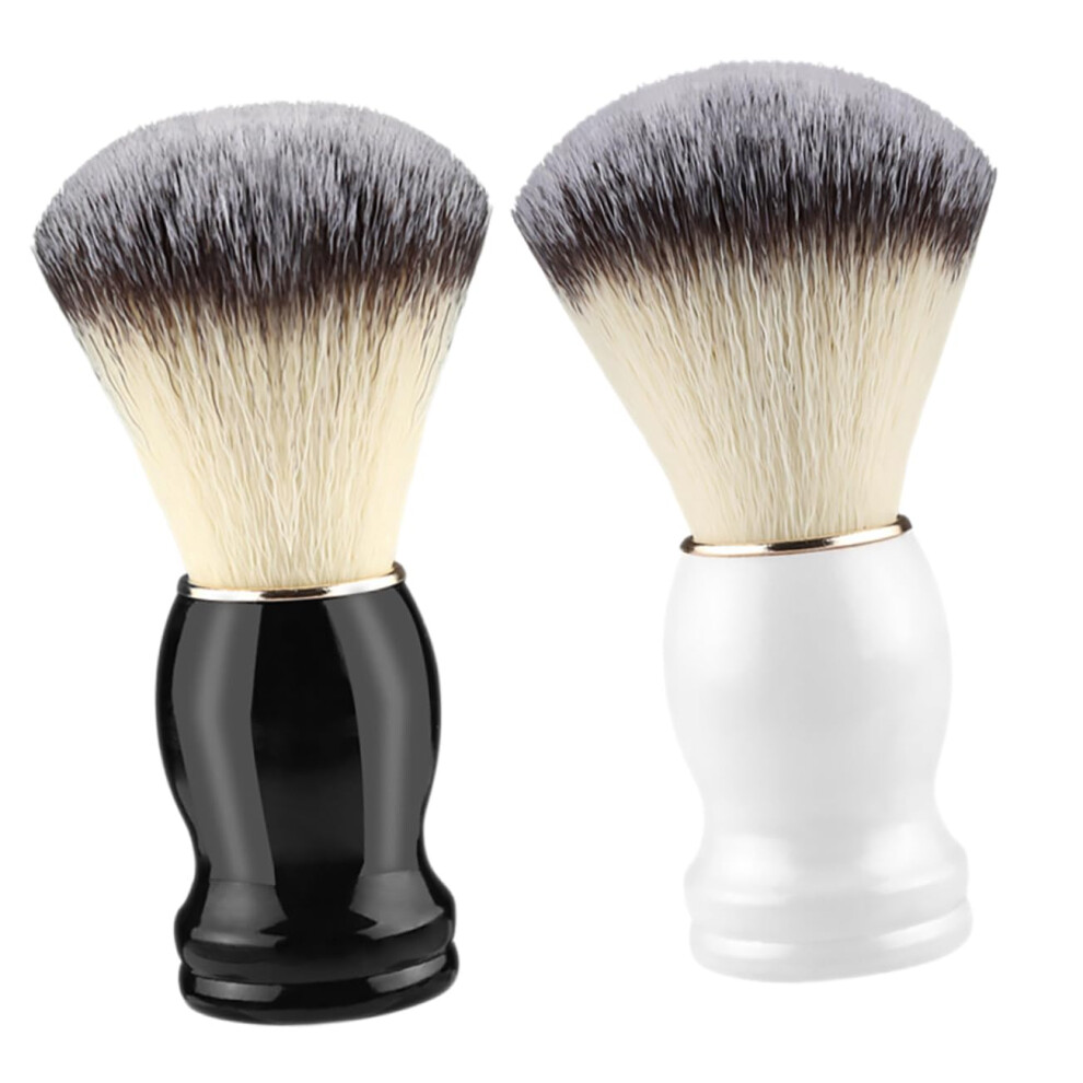 2pcs Soft Bristle Shaving Brush for Men Beard Grooming TravelFriendly Barber Brush Set