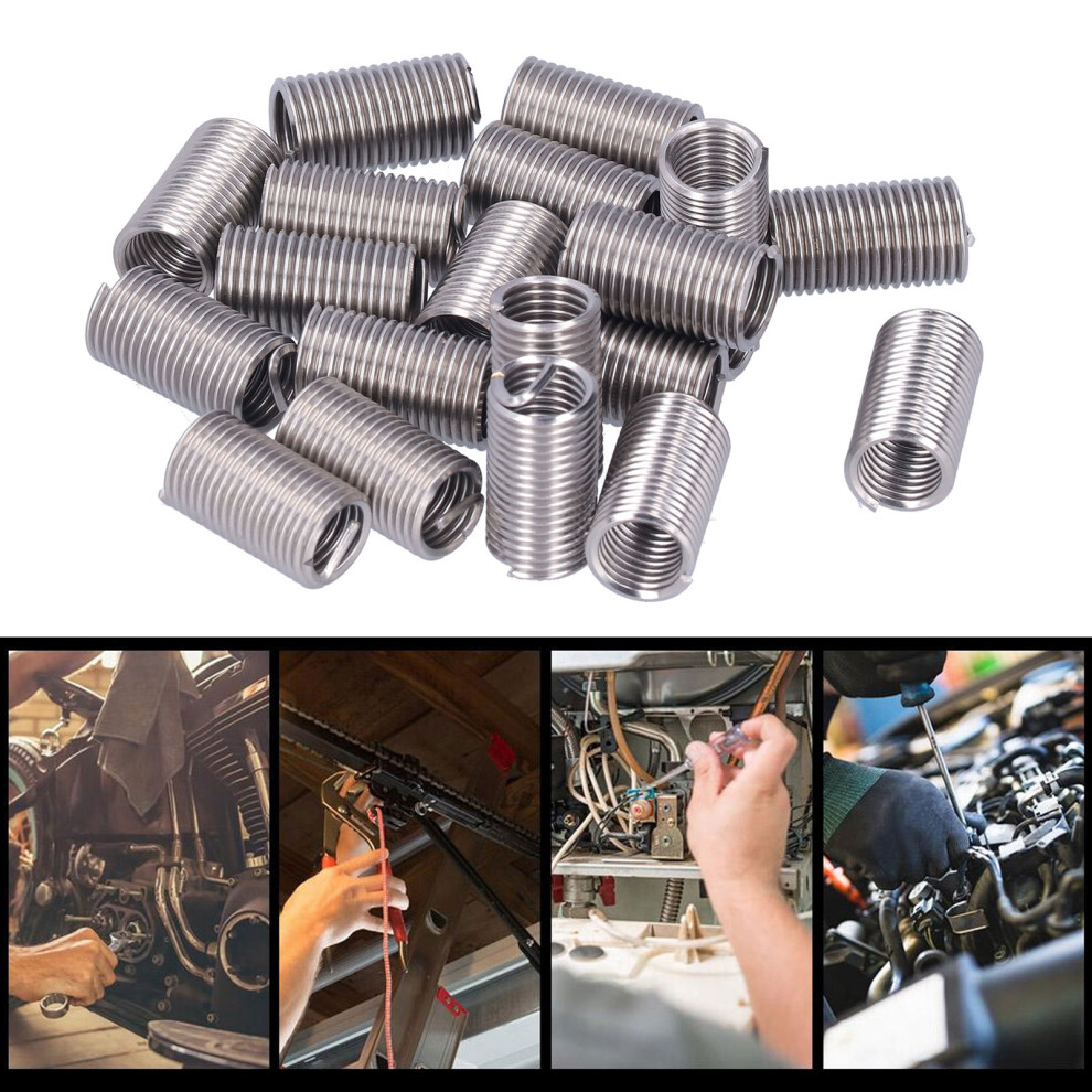 20Pcs M12 X 1.75 Wire Thread Repair Insert Nuts Sus304 Steel 9321378917167