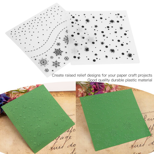 Transform Papers with 2Pcs Embossed Templates for Creative Crafting 2