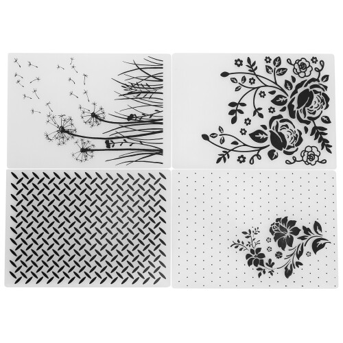4-Pack Embossing Folders for DIY Card Crafting and Scrapbooking 1