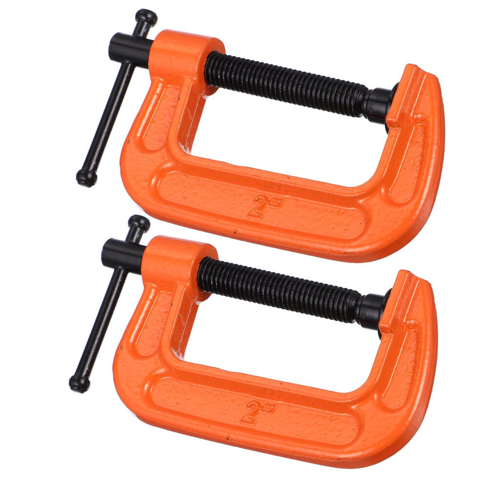 C Clamp Heavy Duty Steel Two Pack Sliding Jaw Clamp For Woodworking Welding Metalworking Carpentry Diy Desk 9187378807712