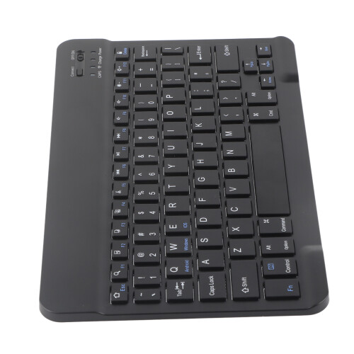 Travel-Friendly 10 Inch Bluetooth Keyboard for Android iOS Windows - Black