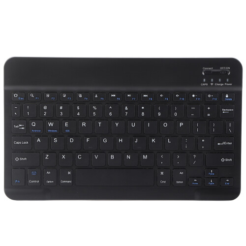 Travel-Friendly 10 Inch Bluetooth Keyboard for Android iOS Windows - Black 1