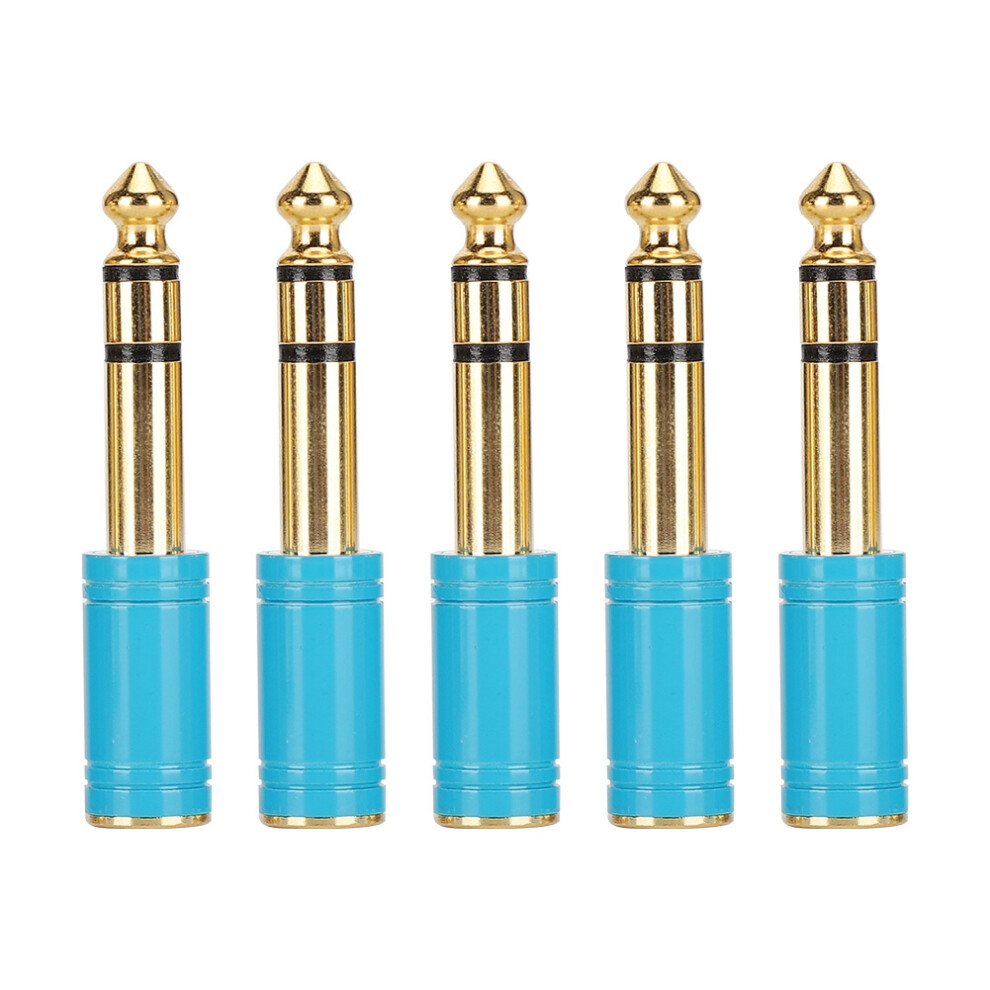 Stereo Audio Adapter Plated 6.35Mm Male To 3.5Mm Female Zinc Alloy Shell Signal Loss Reduction Mini Size Compatibility Guitar Speaker Gold 9012494813890